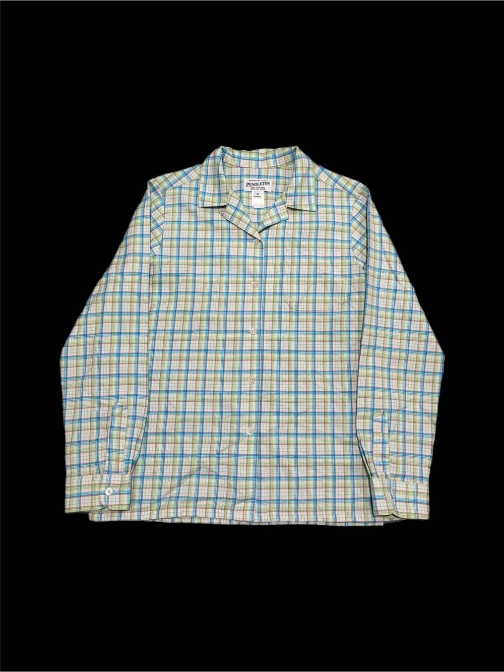 Pendleton 100% Virgin Wool Plaid Button Down Shirt Size M